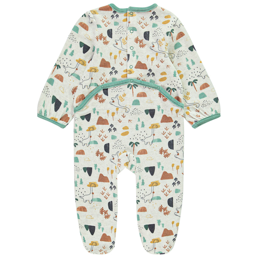 Lot de 2 dors-bien velours dinosaures pour bébé garçon avec ouvertures différentes selon l'âge 