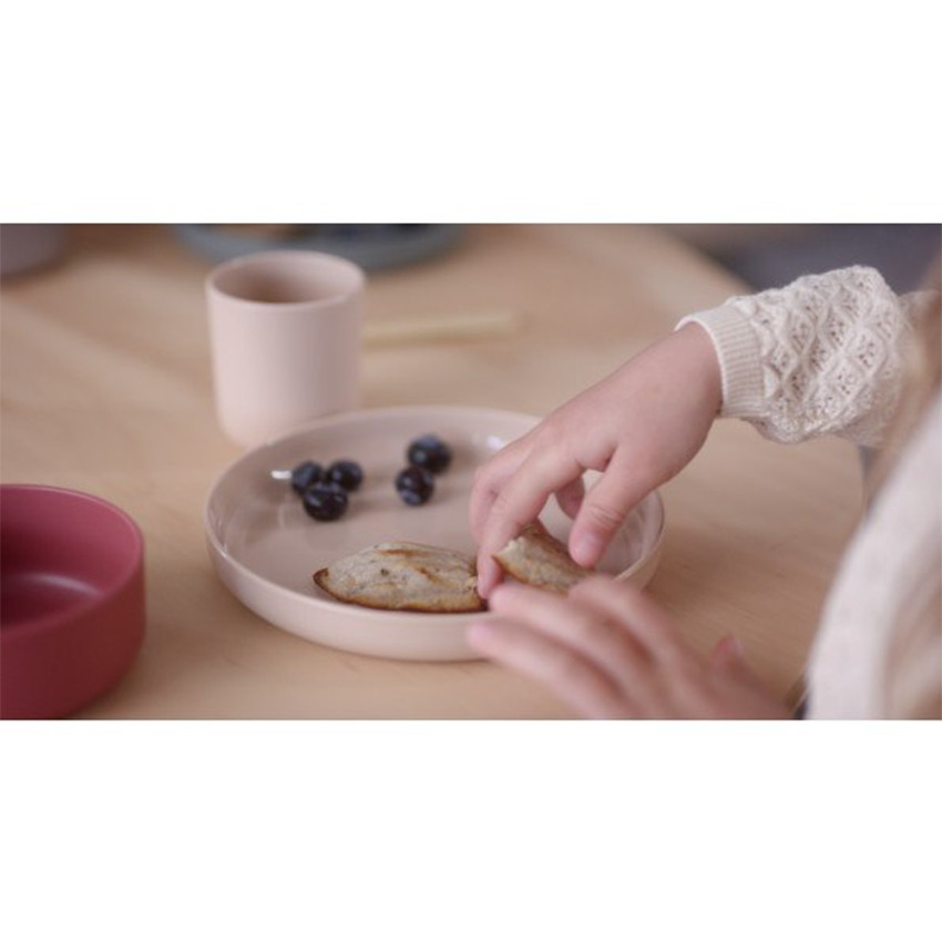 Set van 2 borden Tiny Bioplastic – Beige/Moka 