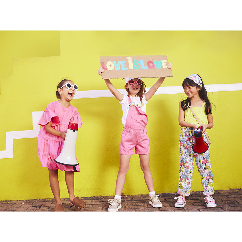 Salopette courte unie en lyocell pour fille 