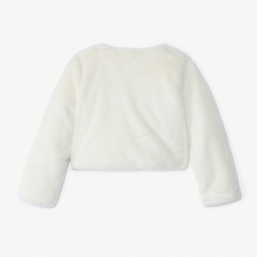 Bolero gilet in nepbont met strik voor meisjes 