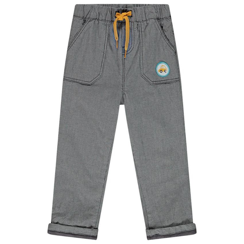 Broek met jerseyvoering en patch voor babyjongens 