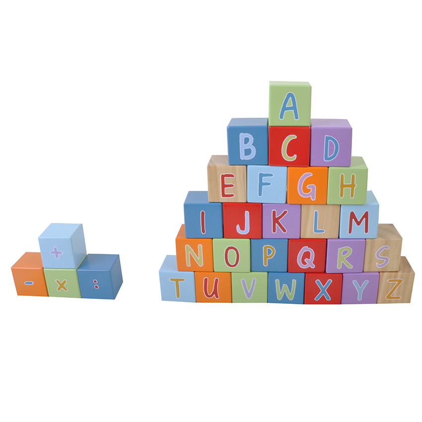 Mus escaleren litteken Speelgoed magie houten blokjes alfabet 30stk