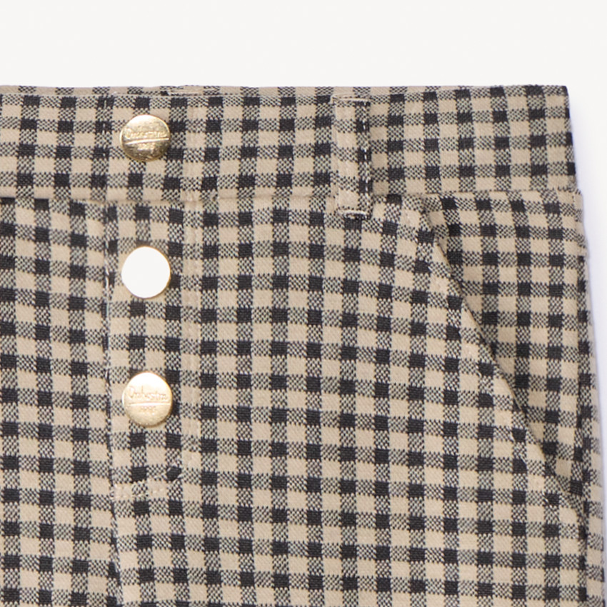 Caleçon long en maille Milano à carreaux pour fille  