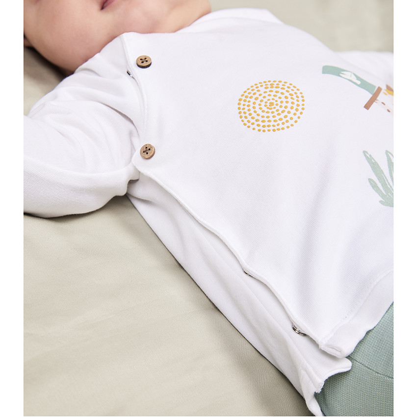 Ensemble 2 pièces en molleton pour bébé garçon 