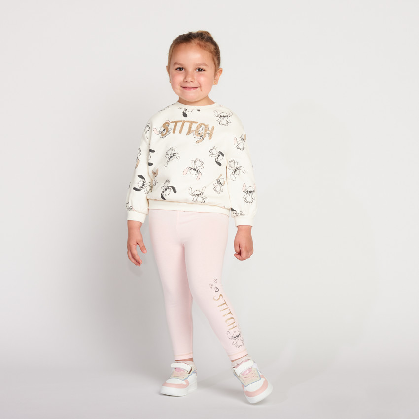 Sweatshirt in fleece met Stitch Disney print voor babymeisje 