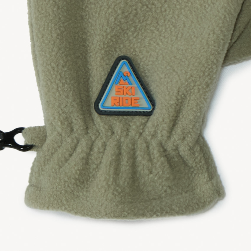 Gants en micropolaire avec badge ski garçon 