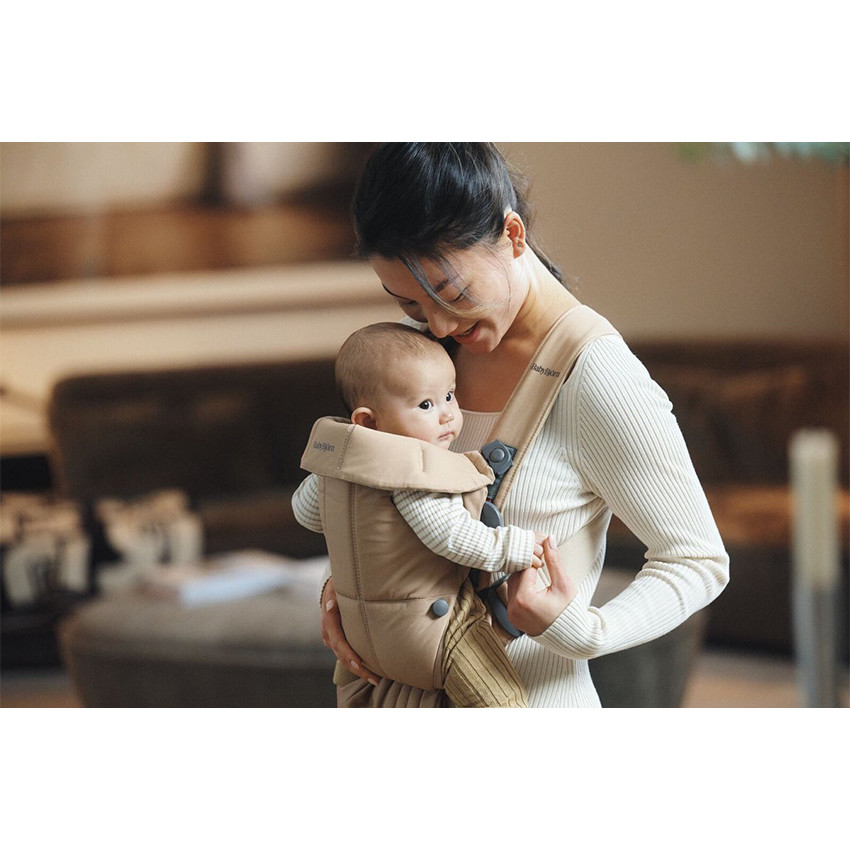 Porte bébé Mini tissé Beige 