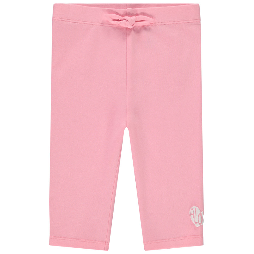 Corsaire met knoopeffect en puff print hart voor baby meisje 