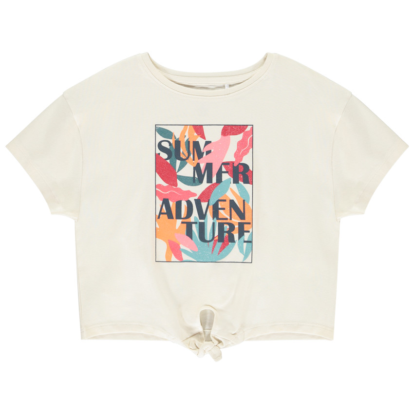 Crop top effet noué à print pailleté pour fille 