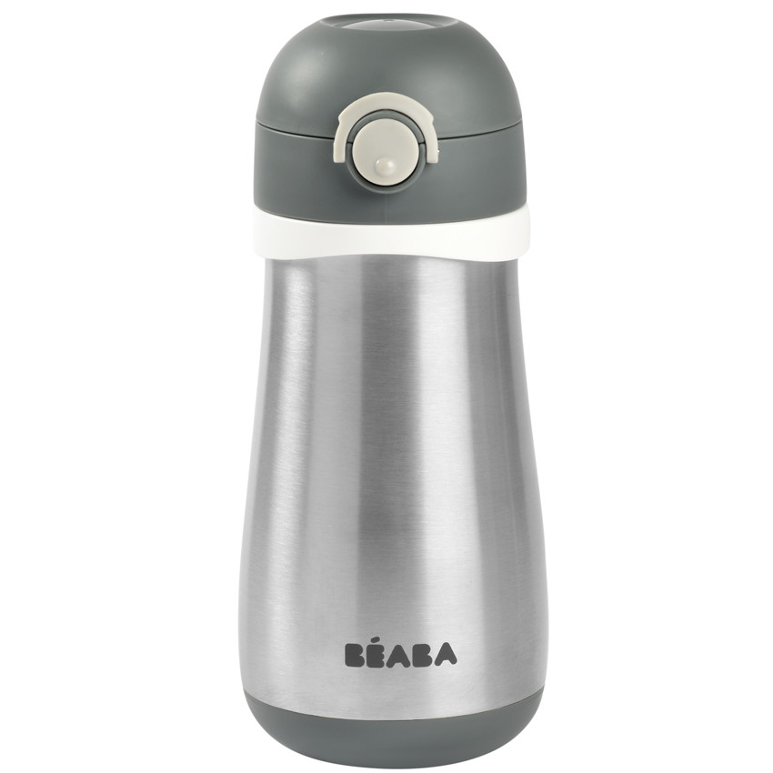 Gourde en inox + anse 350 ml - Gris minéral 