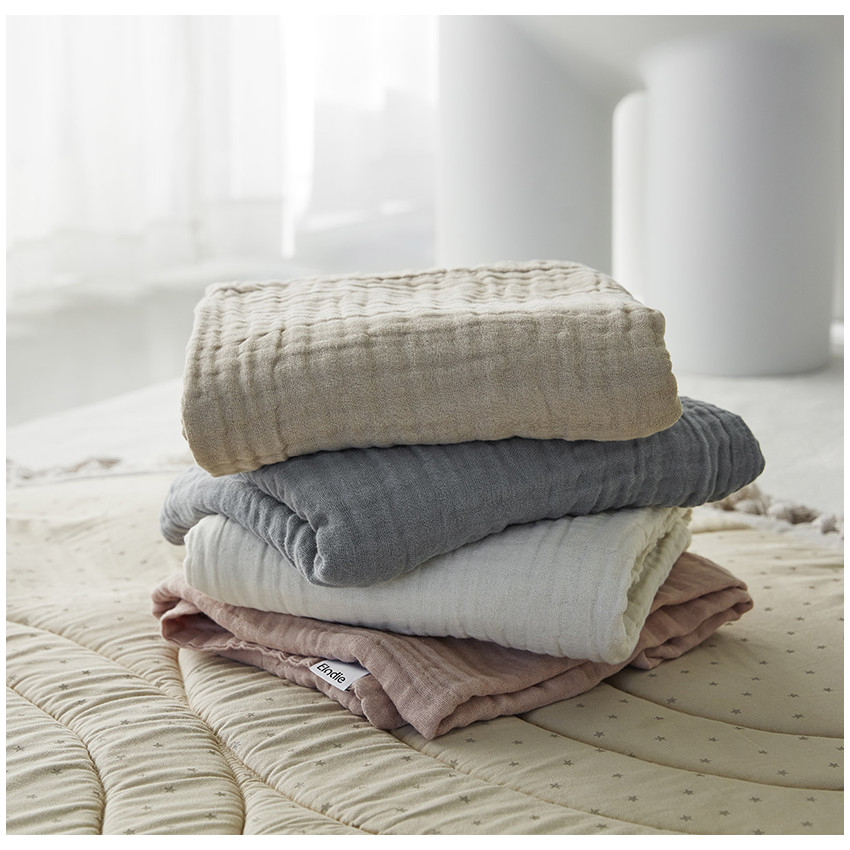 Couverture Froissée 120x120cm Deco Turquoise 