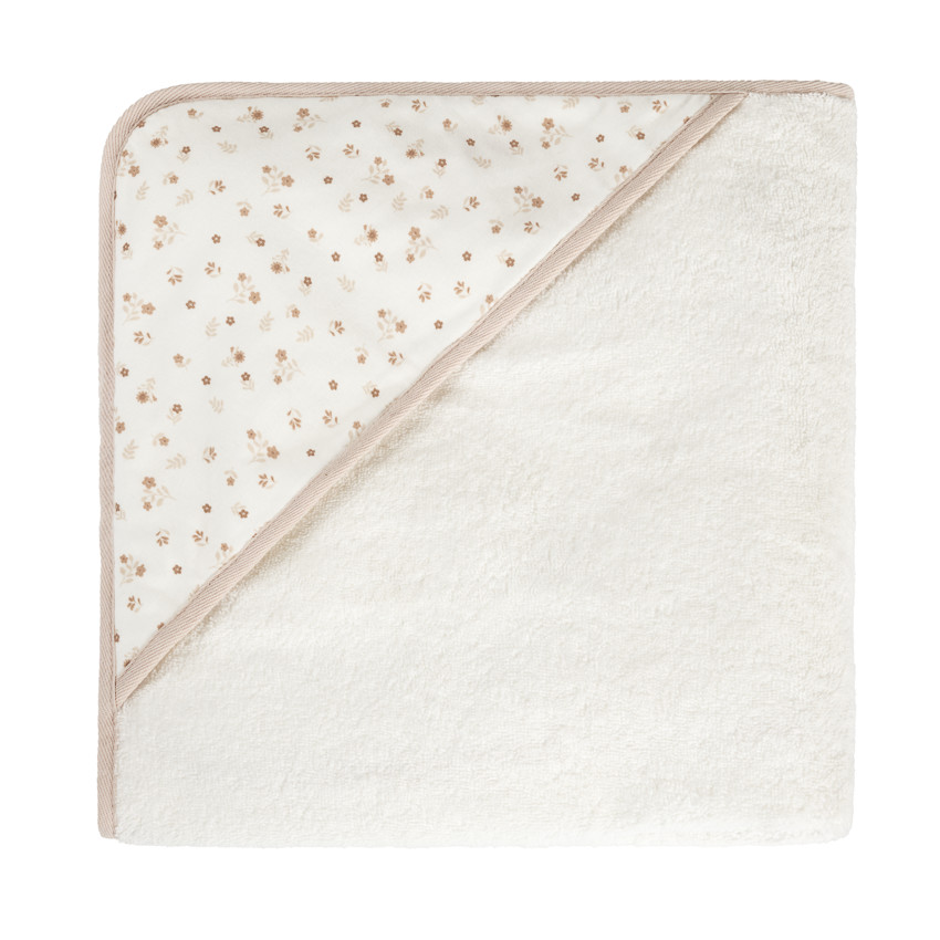 Cape de bain éponge et tablier 2 en 1 imprimé fleurs 