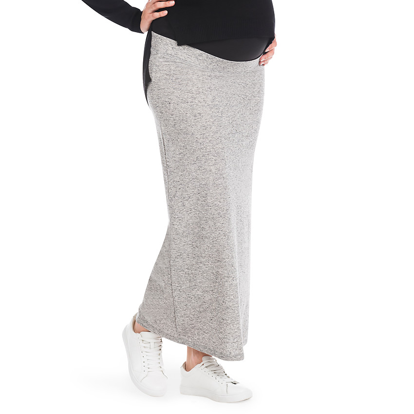 Jupe longue de grossesse en molleton 