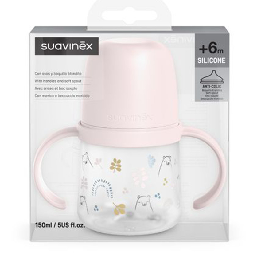 Biberon avec poignées 150ml Bears Rose  