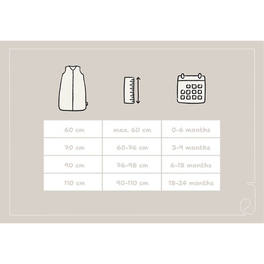 Slaapzak zonder mouwen 90cm Jersey On The Go 