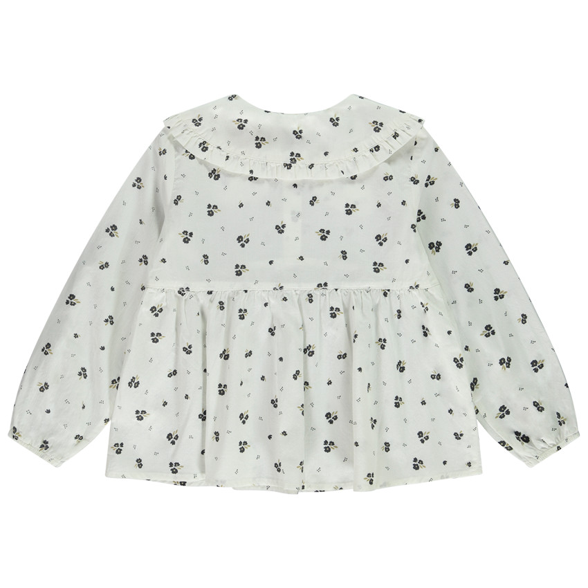 Tunique manches longues imprimé fleurs pour fille 
