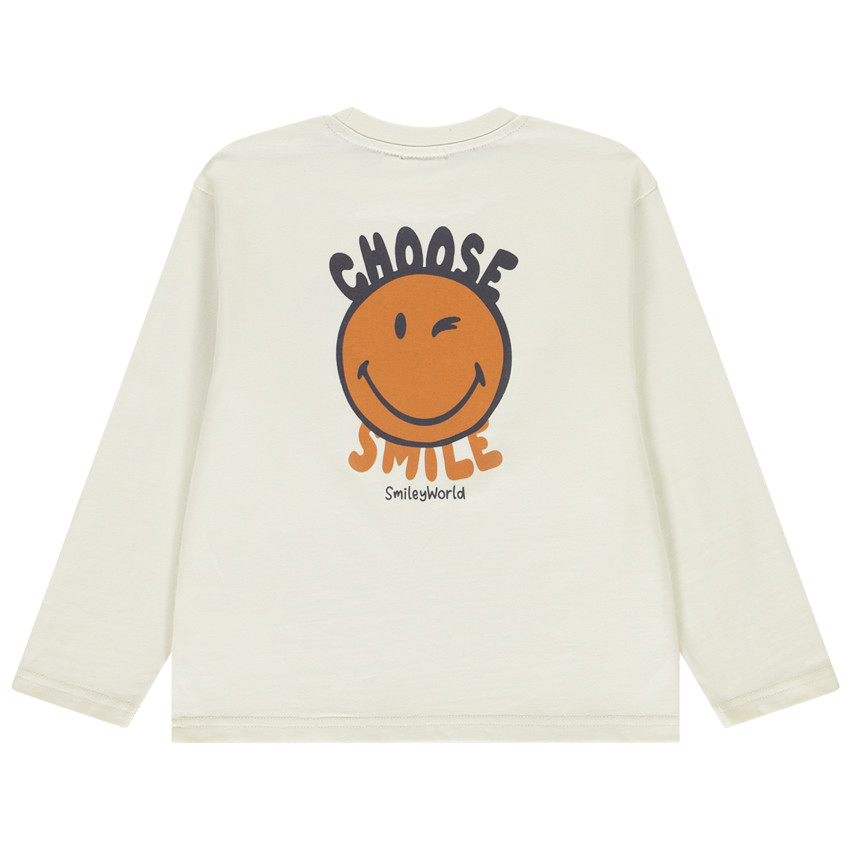 T-shirt manches longues motifs SmileyWorld pour garçon 