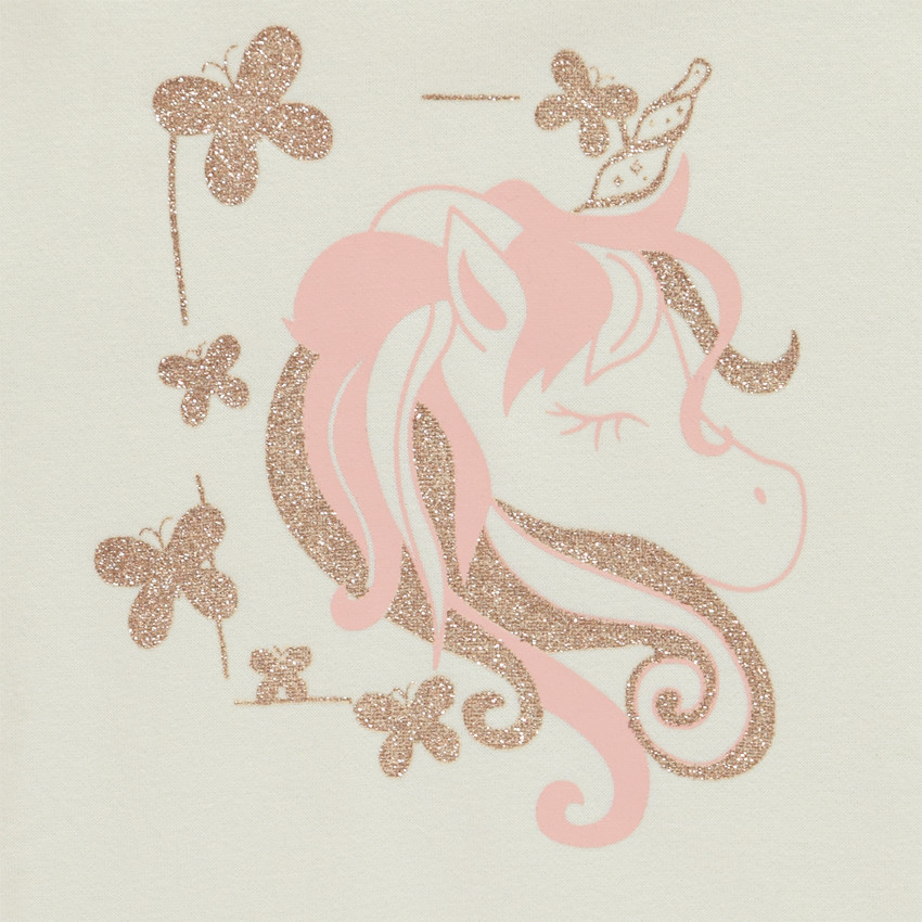 Ensemble jogging molleton print licorne pailletée pour fille 