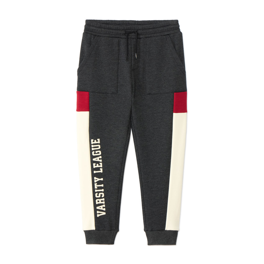 Jogging molleton contrecollé velours garçon 