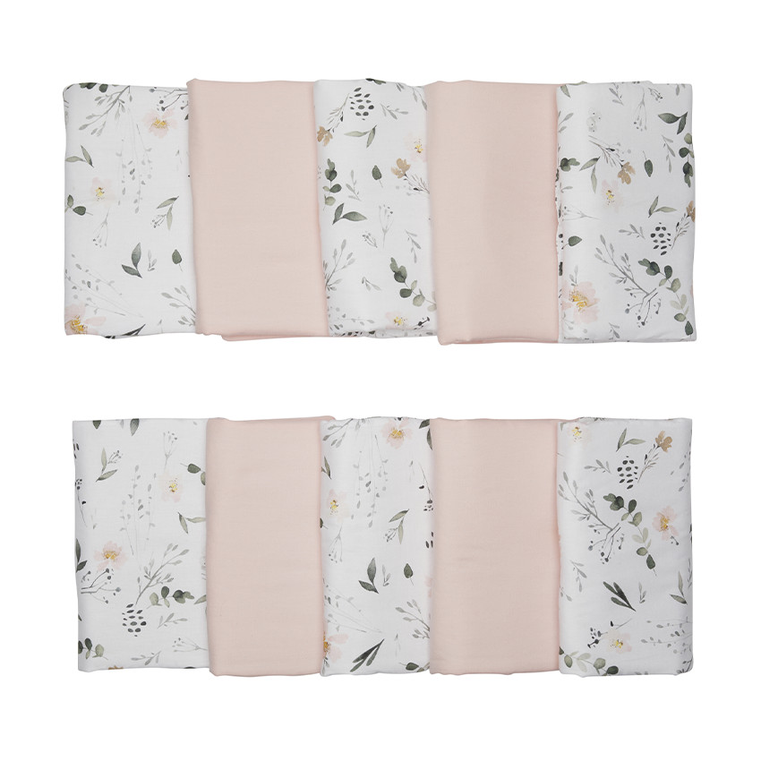 Lot de 10 protège-barreaux ouatinés Sweet Garden 