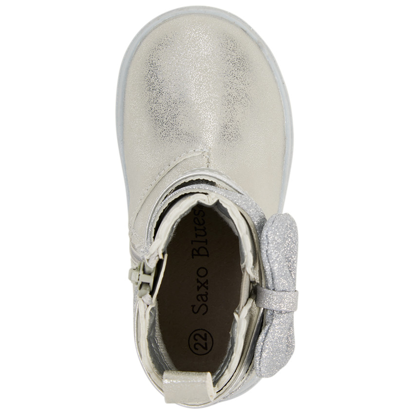 Booties in zilver met fantasieknoop voor meisjes 