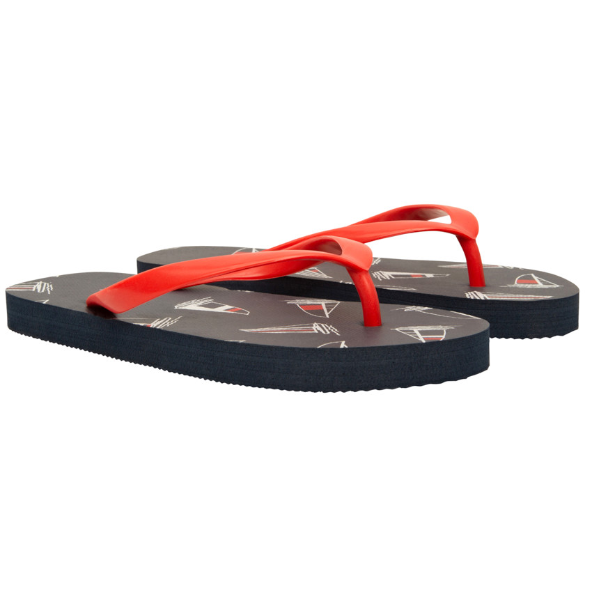 Tongs imprimé voiliers pour garçon avec lanière selon l'âge 