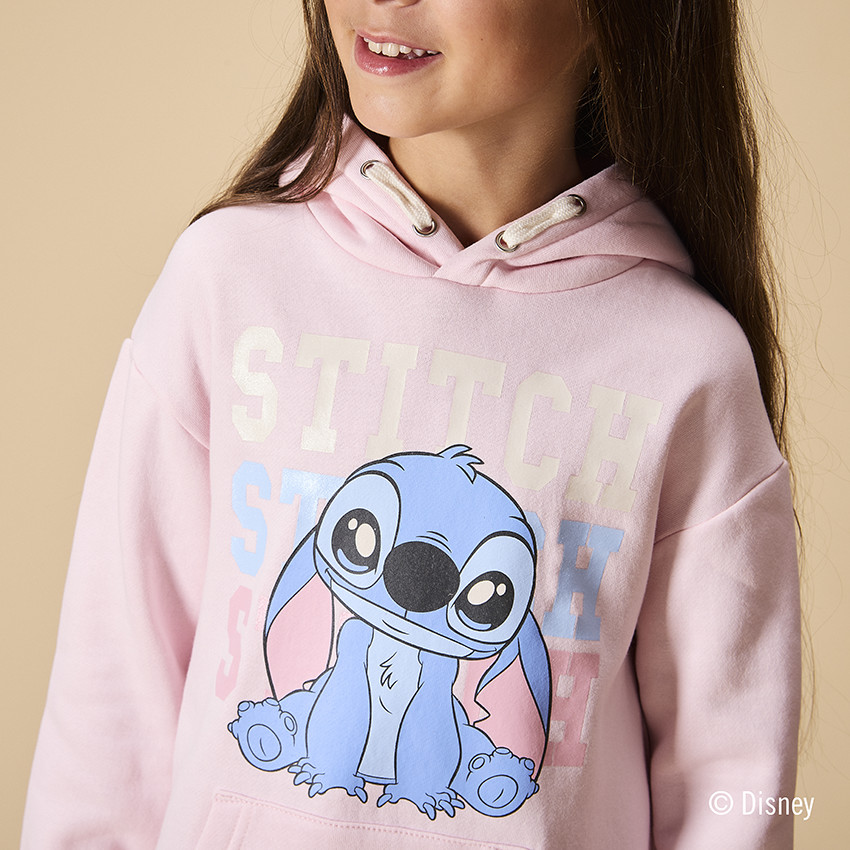 Oversize sweatshirt jurk met capuchon Stitch Disney voor meisjes 