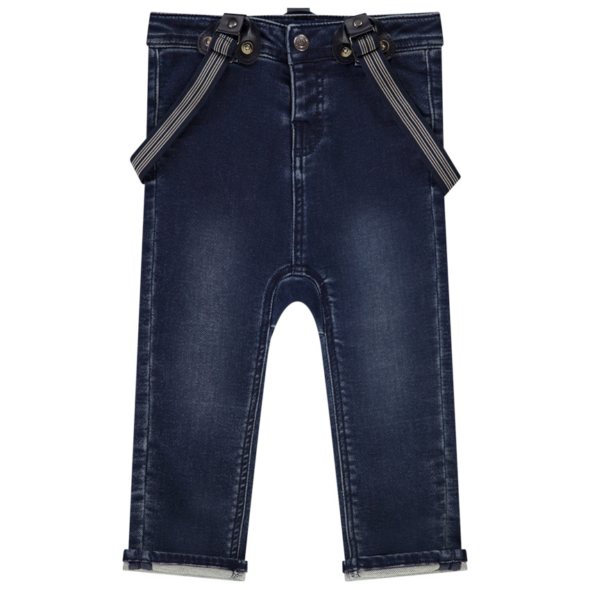 Jeans met afneembare bretellen voor baby jongen 