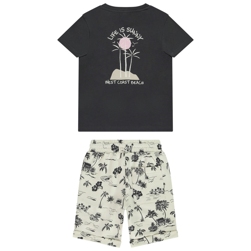 Ensemble 2 pièces avec bermuda imprimé tropical pour garçon 