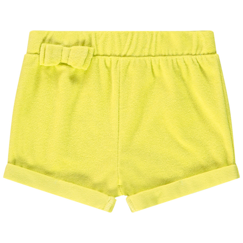 Effen badstof short voor baby meisjes 