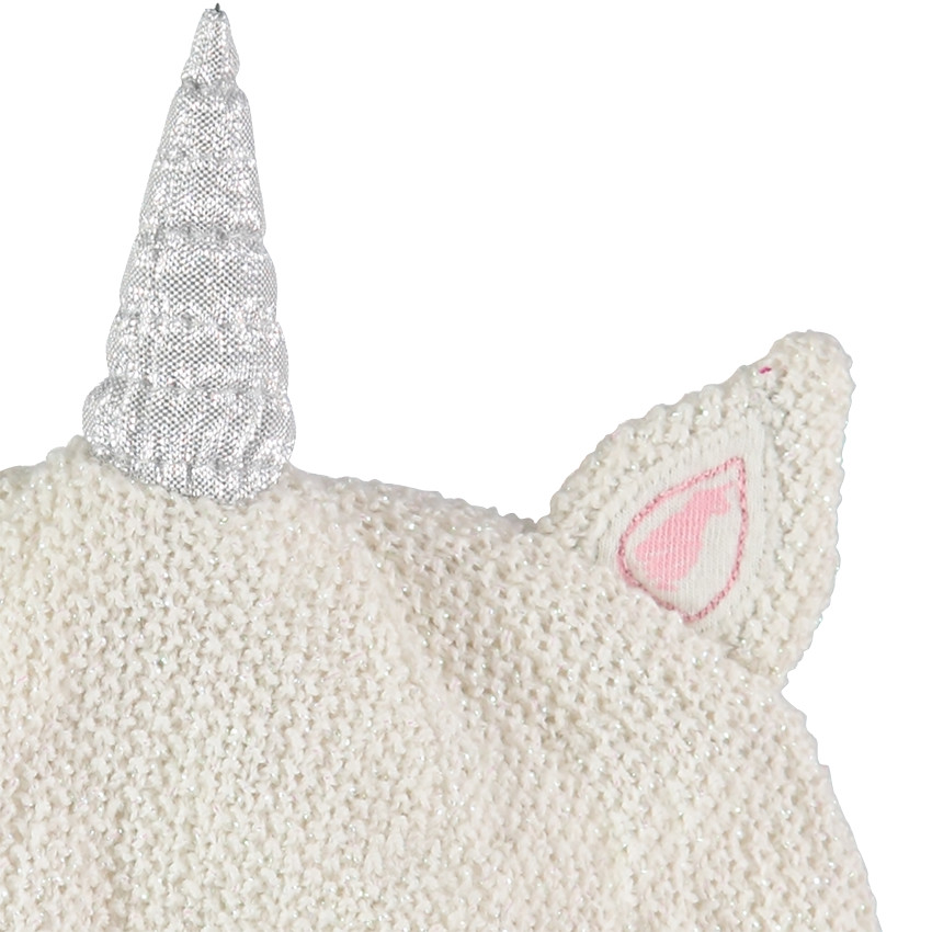 Bonnet licorne en tricot doublé jersey 