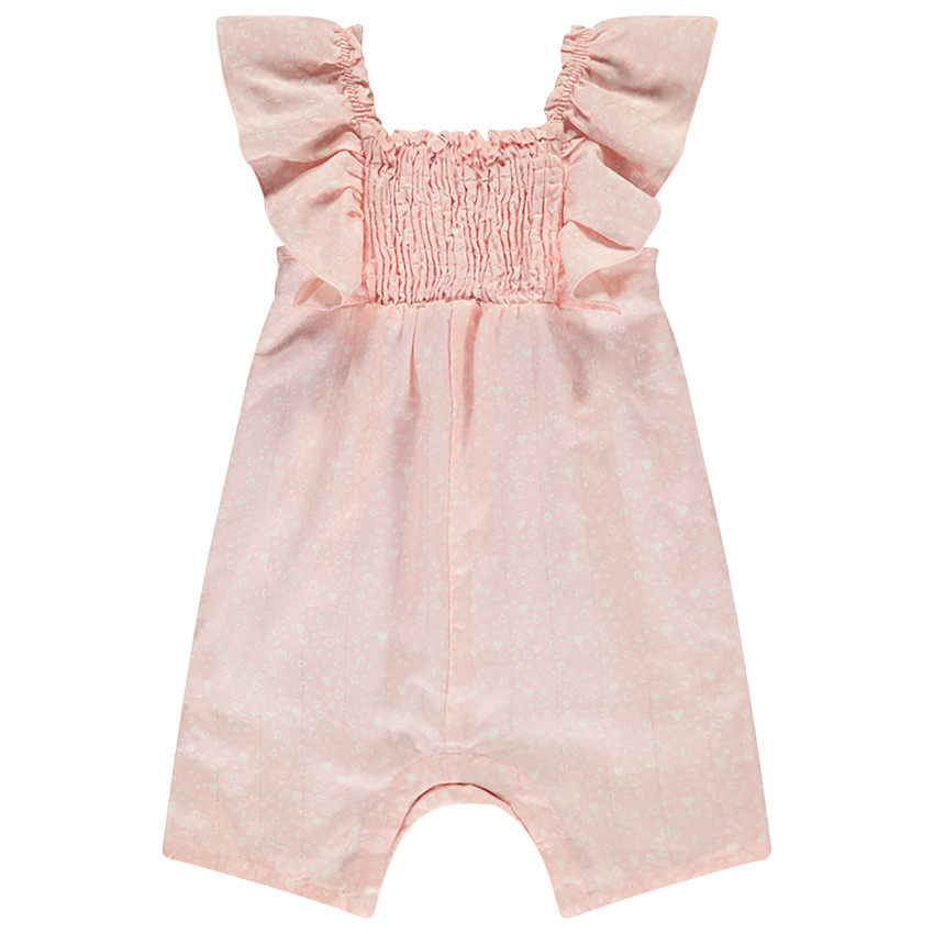 Combinaison courte en voile avec volants pour bébé fille  