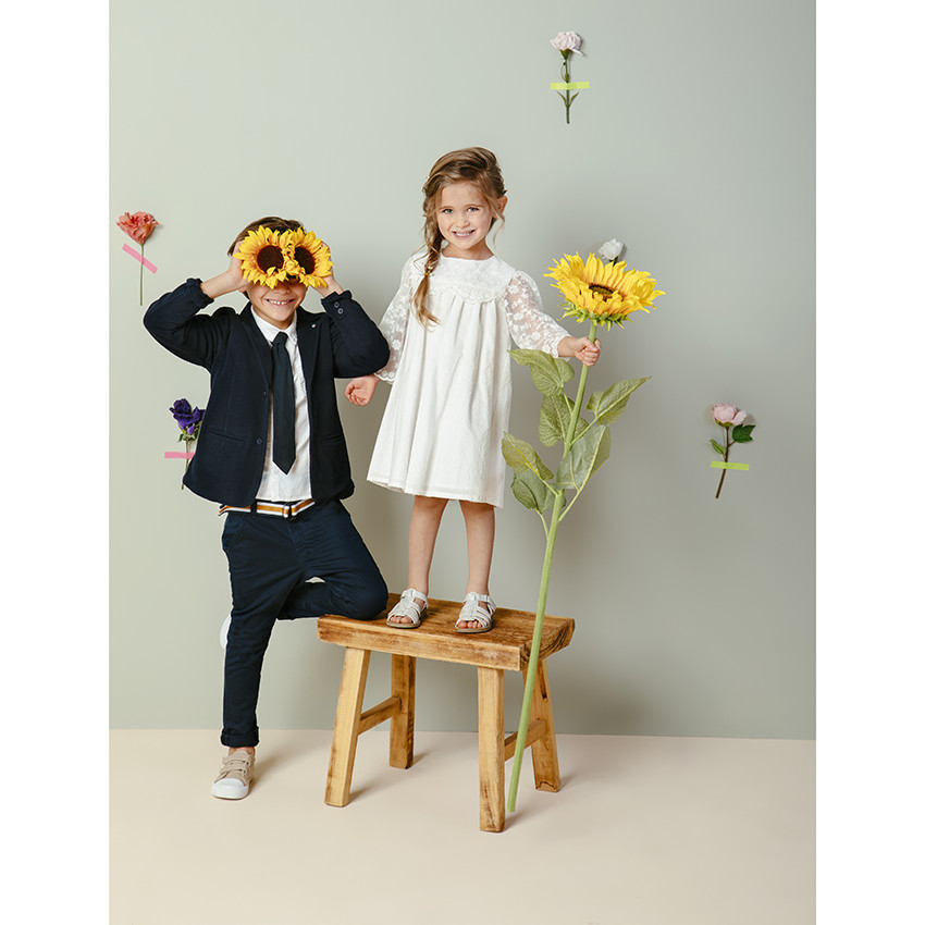 Blazer en coton bleu marine 