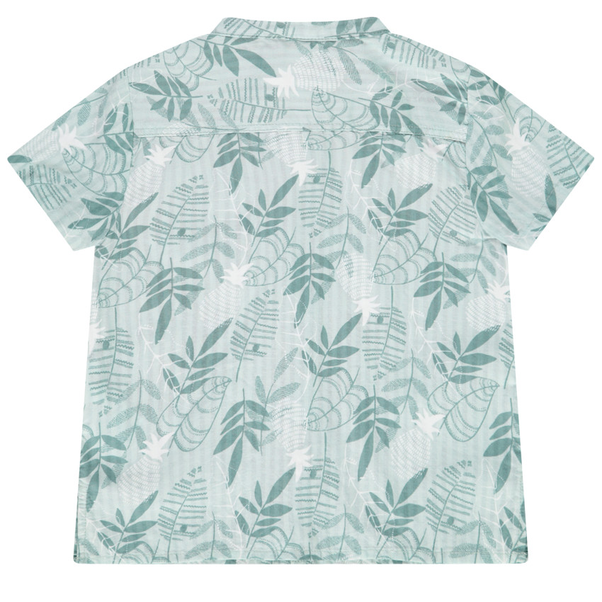 Korte mouwen hemd met bladerenprint voor jongen 