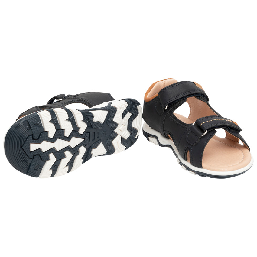 Sandales velcro à empiècements contrastés pour garçon 