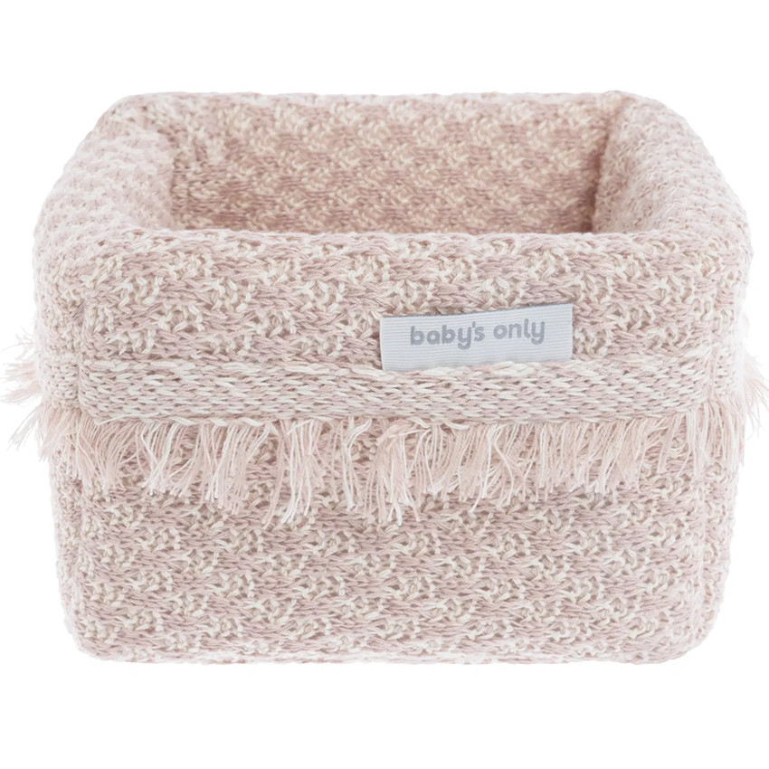 Opbergmand Happiness - Oud roze/ecru 