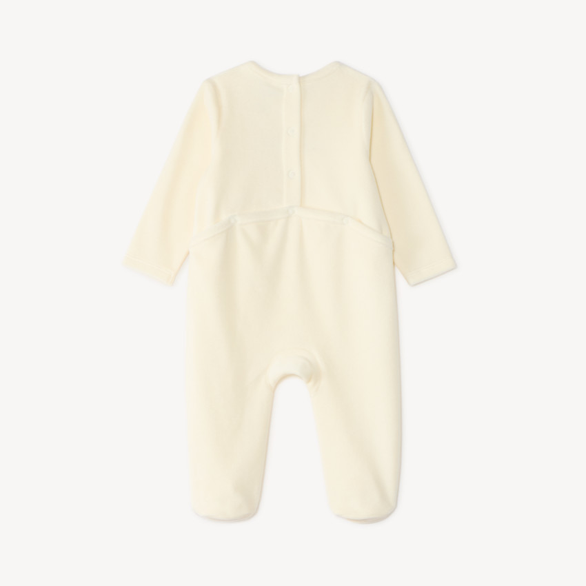 Velours romper voor meisje met fantasie borduursel 