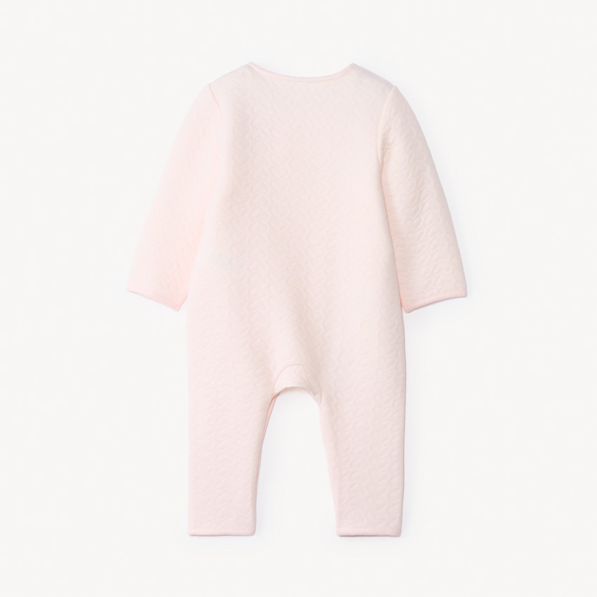 Combinaison longue unie rose patch brodé Minnie Disney pour bébé fille  