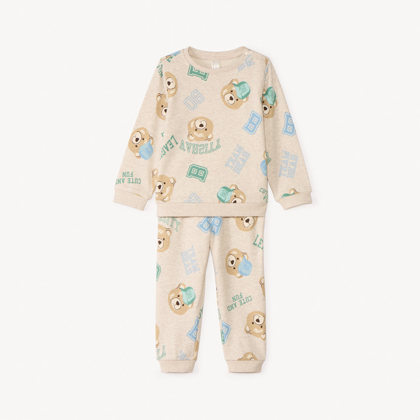 Joggingset met berenprint voor babyjongen 