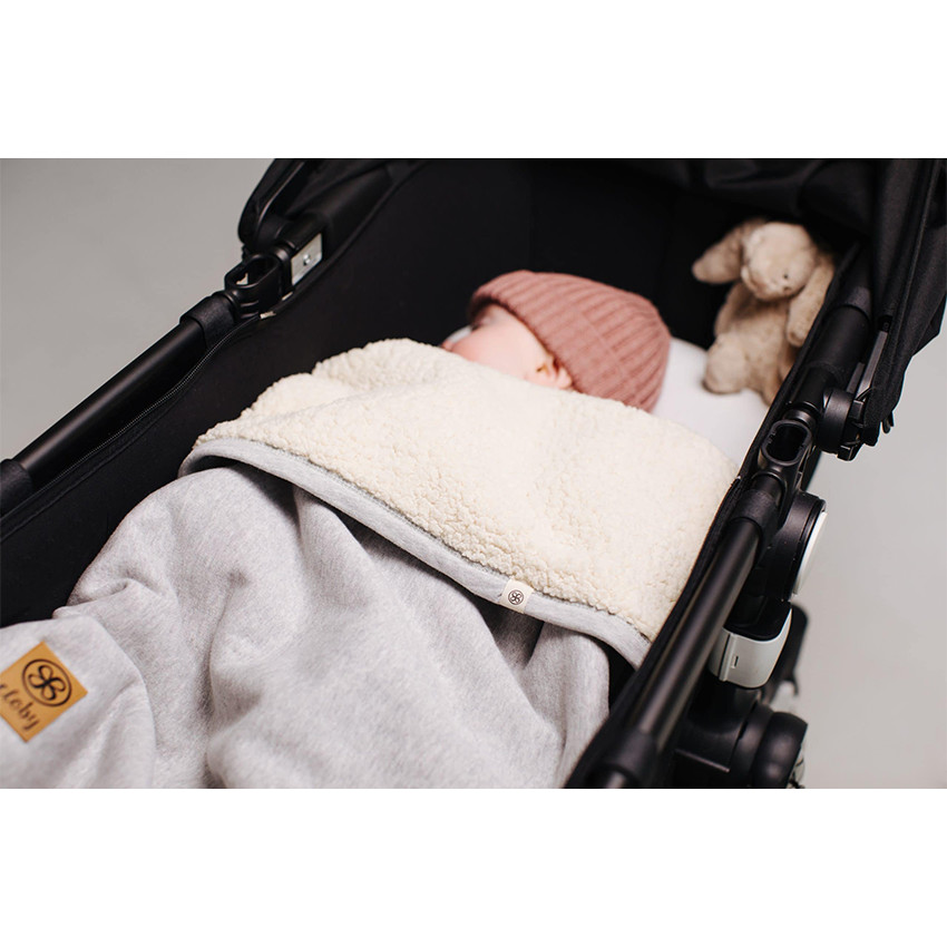 •	Deken Teddy multifunctioneel 95x75cm Grijs 