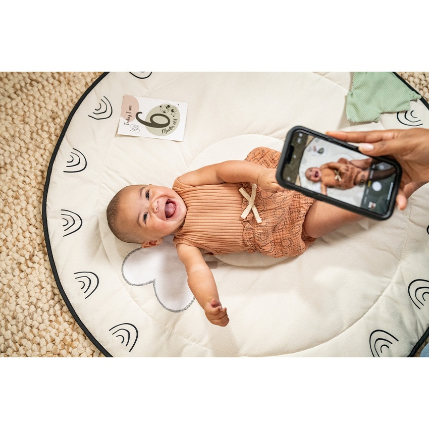 Speeltapijt Luxe Gymini met houten boog Black&White 