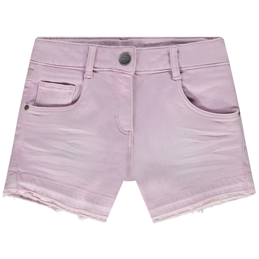 Short en denim effet overdye pour fille 