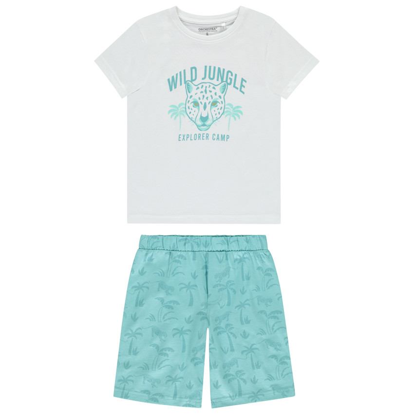 Set pyjama 2-delige t-shirt + short Jungle voor jongens 