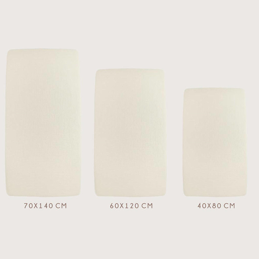 Hoeslaken pre-washed hydrofiel - Offwhite - 70x140 cm 