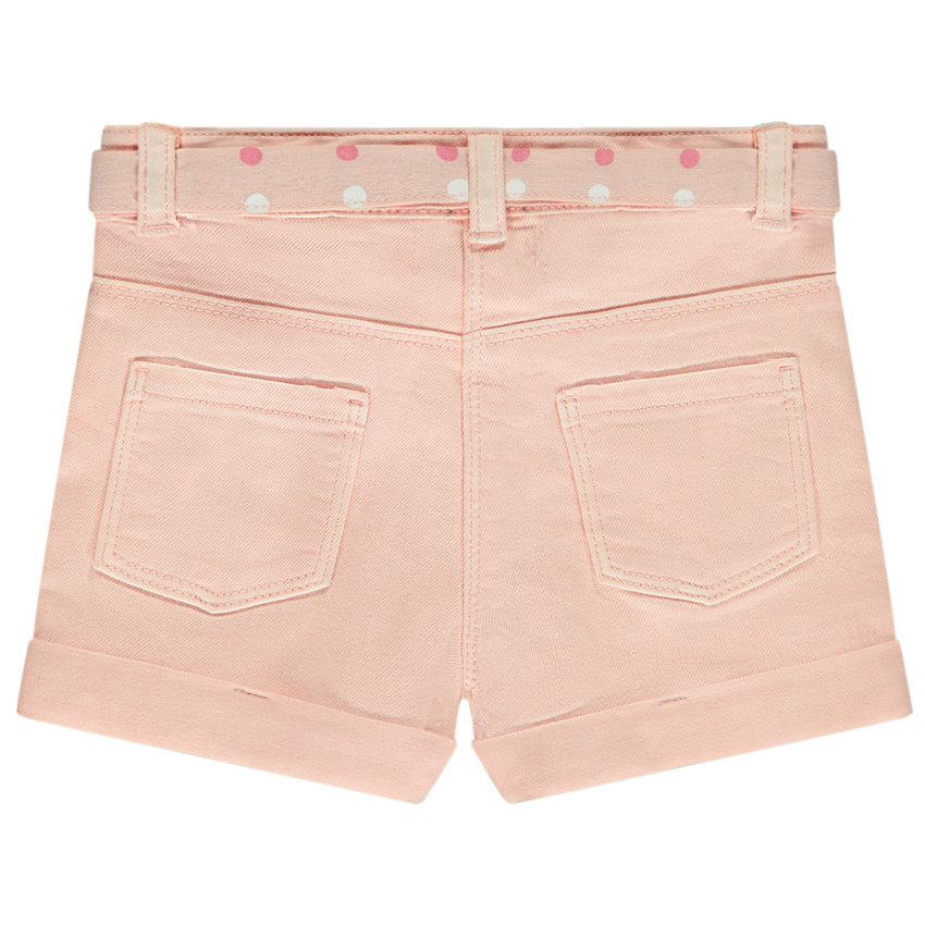 Short en jean avec ceinture à nouer et sequins pour bébé fille 
