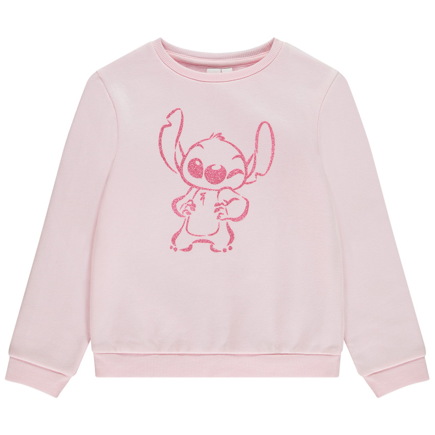 Sweat molleton Stitch Disney pailleté pour fille 