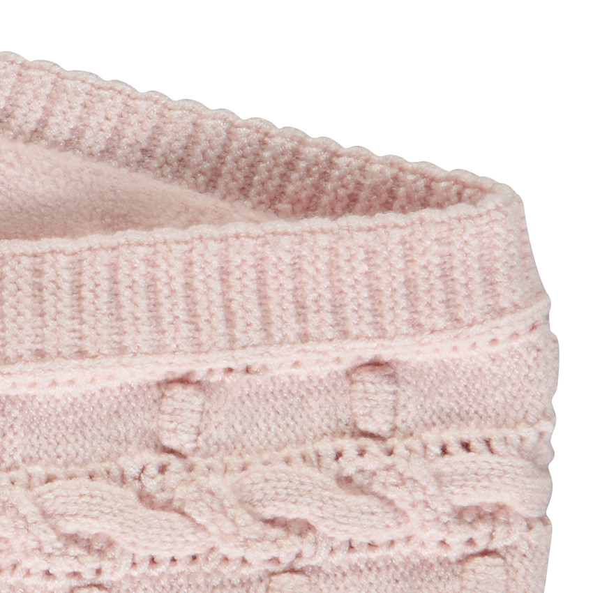 Snood uni en tricot fantaisie avec doublure sherpa pour fille 