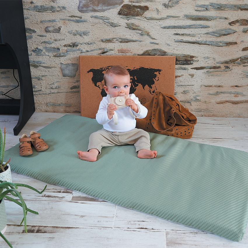 Matelas de voyage pour lit bébé olive 
