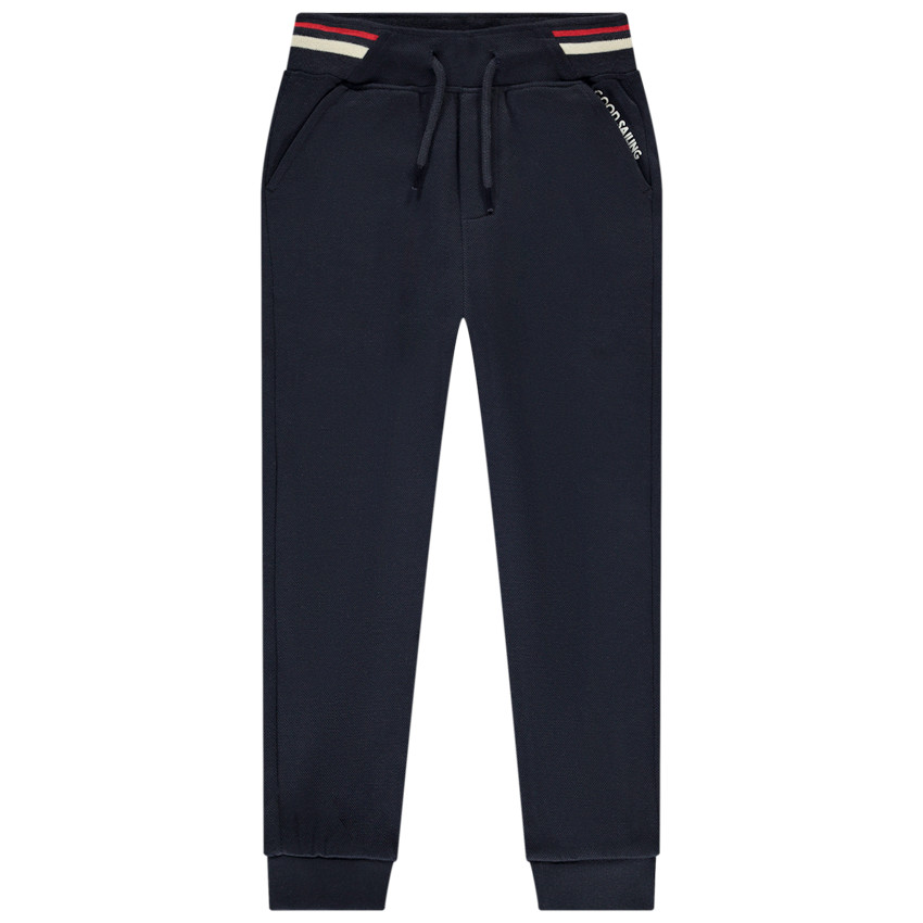 Jogging en piqué uni avec taille contrastée pour garçon 