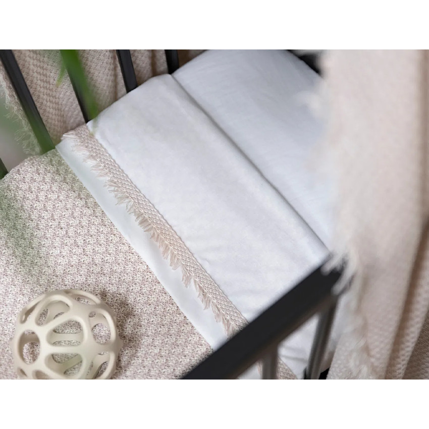 Deken bed Teddy Happiness - Urban Taupe/ecru 100x135 cm 